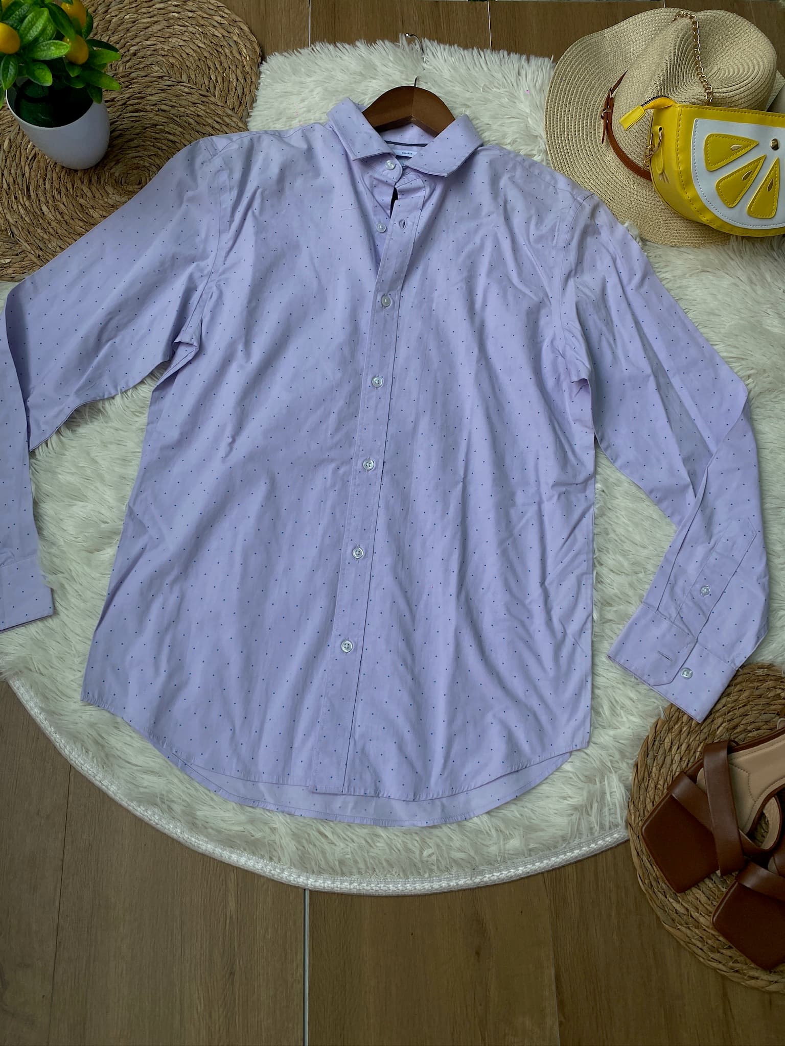 Camisa Old Navy Slim Fit Blue Beach